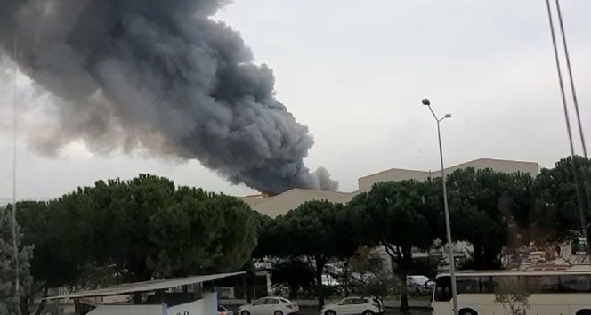İzmir’de fabrika yangını !