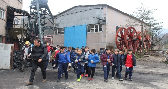 Zonguldakspor’un minik yıldızları madende