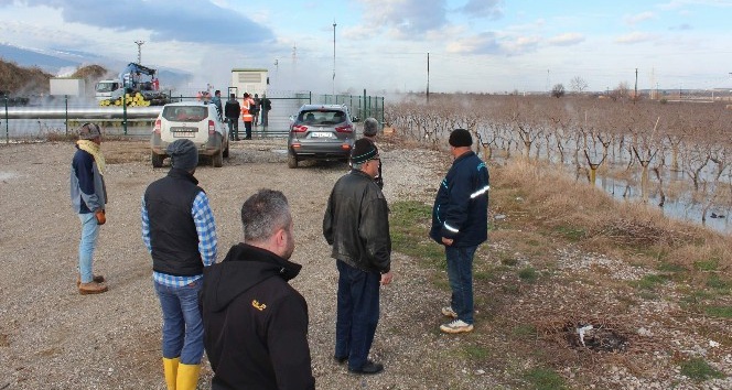 Manisa’da sıcak su patlaması