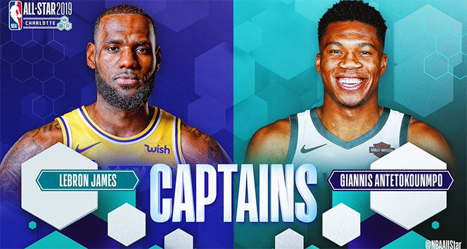 NBA All-Star'da ilk 5'ler ve kaptanlar belli oldu