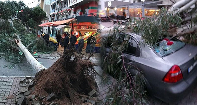Ä°zmir'i fÄ±rtÄ±na vurdu, kentte alarm verildi