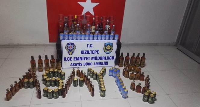 Mardin’de 145 adet kaçak içki ele geçirildi