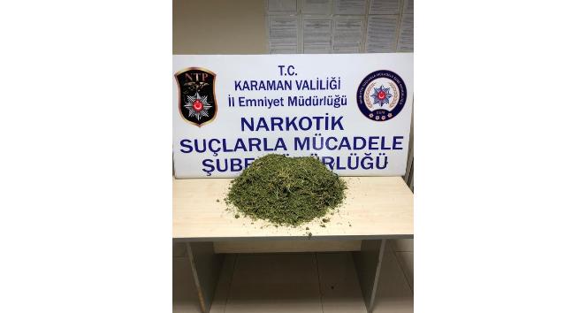 Karaman’da esrar operasyonu: 2 zanlı adliyede
