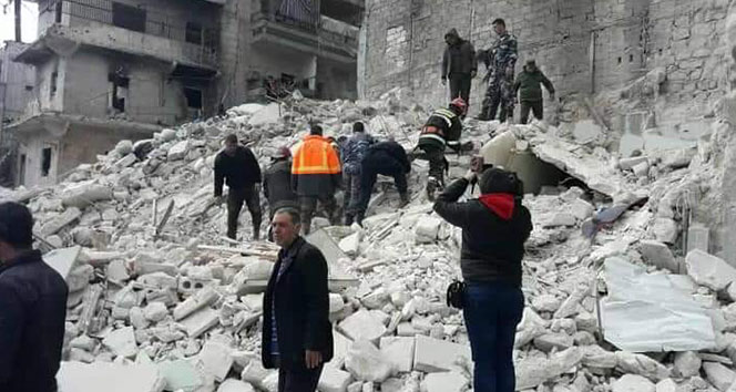 Halep’te çöken binada ölü sayısı 11&#039;e yükseldi