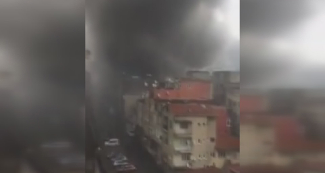 Kadıköy Fikirtepe&#039;de bir inşaatta yangın çıktı