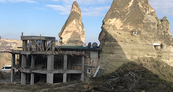 Kapadokya&#039;da yıkımlar başladı