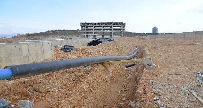 Jeotermal Suyun Merkez Yerleşkeye iletimi sağlandı
