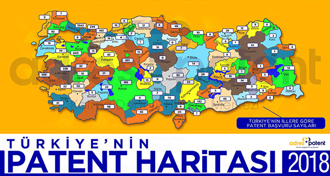 Türkiye’nin 2018 yılı patent haritası