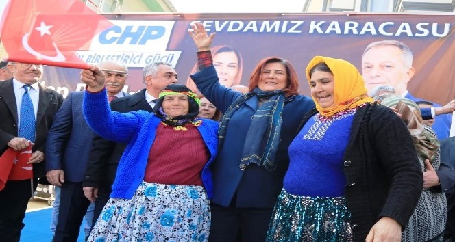 Özlem Çerçioğlu, Karacasu seçim ofisi açılışına katıldı