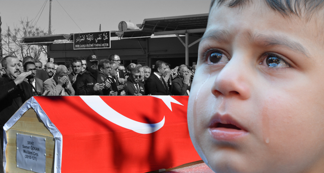 Küçük Emir'den şehit babaya gözyaşı