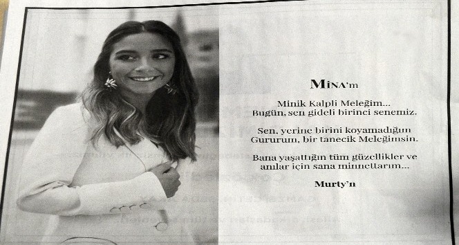 Mina Başaran’ın nişanlısı Murat Gezer’den duygusal ilan