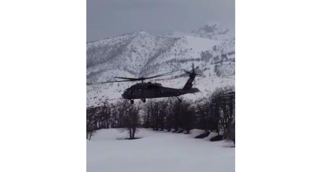 Zorunlu iniş yapan helikopter sorunsuz havalandı