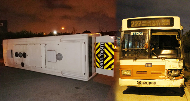 Minibüs ile belediye otobüsü çarpıştı: 10 yaralı