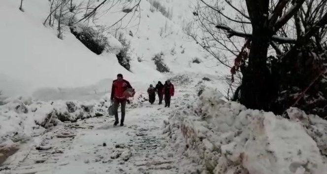 Hamile kadın, 6 saatte hastaneye ulaştırıldı