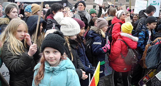 Stockholm&#039;de iklim değişikliği protestosu
