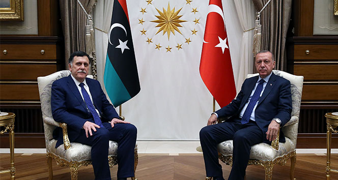 Cumhurbaşkanı Erdoğan, Libya Başkanlık Konseyi Başkanı Al Sarraj&#039;ı kabul etti