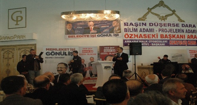 Mehmet Özhaseki, Halk Otobüsleri Kooperatifi üyeleriyle buluştu