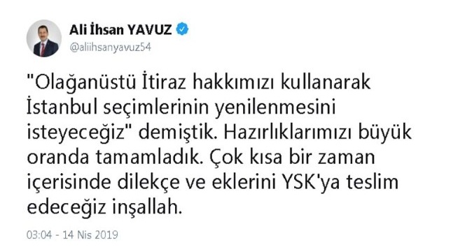 AK Parti Genel Başkan Yardımcısı Yavuz’dan ‘olağanüstü’ itiraz açıklaması