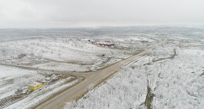 Kar yağışı Eskişehir’de görsel şölen oluşturdu
