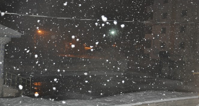 Yüksekova’da Lapa Lapa Yağan Kar Yağışı Şaşırttı