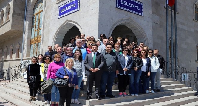 İller Bankası heyeti Nevşehir kalesi yeraltı şehrinde incelemelerde bulundu