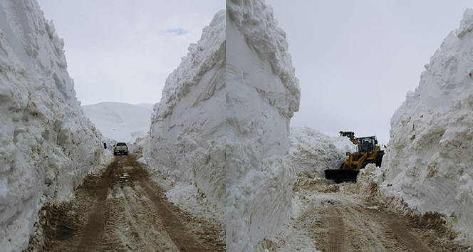 Mayıs ayında 7 metre karla mücadele