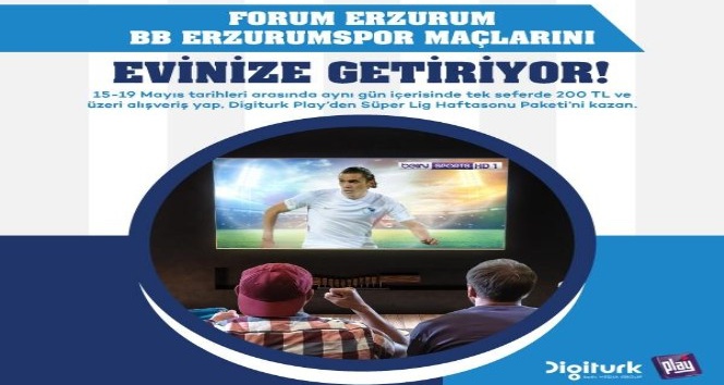 Forum Erzurum’dan yapılacak alışverişlerde, evde futbol keyfi hediye