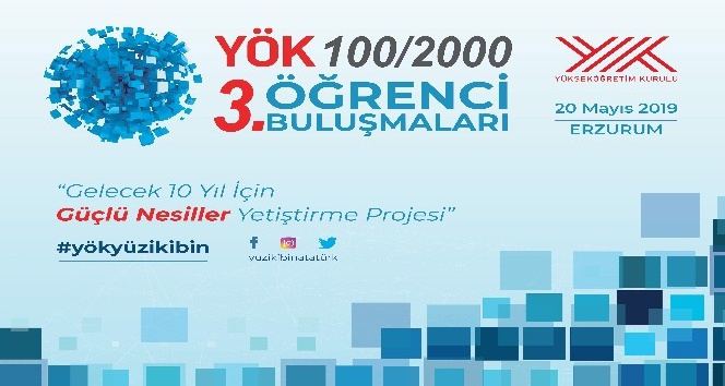 “YÖK 100/2000 öğrenci buluşmalarının” 3.’sü, Atatürk Üniversitesi’nde gerçekleştirilecek