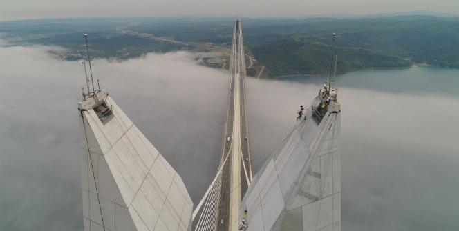 322 metrede nefes kesen çalışma havadan görüntülendi
