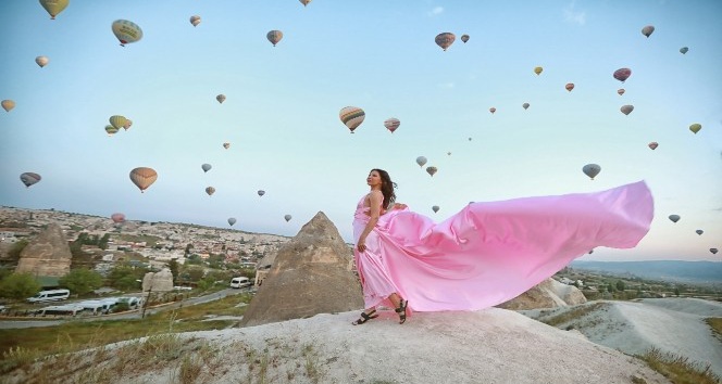 Kapadokya Rus turistlerin fotoğraf çekinme mekanı oldu