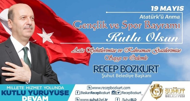 Başkan Bozkurt’un 19 Mayıs kutlama mesajı