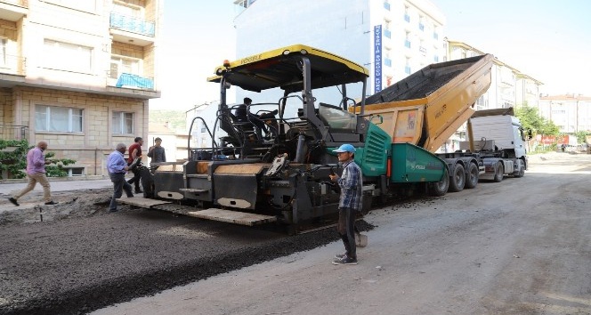 Lale Caddesinde sıcak asfalt çalışmalarına başlandı
