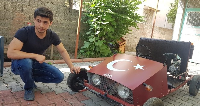 Lise öğrencisi kendi otomobilini üretti