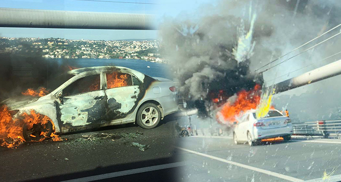 15 Temmuz Şehitler Köprüsü&#039;nde önce aracını ateşe verdi, sonra köprüden atladı