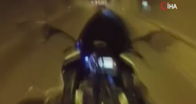 Dolmabahçe Tüneli’nde tek teker kazası kamerada