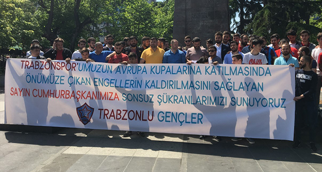 Trabzonspor taraftarından Cumhurbaşkanı Erdoğan&#039;a teşekkür
