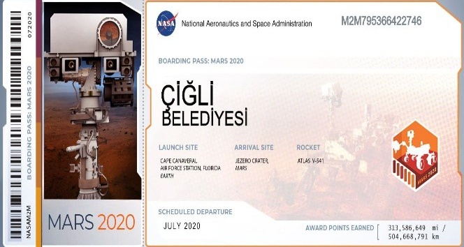Çiğli Belediyesinden dikkat çeken Mars bileti paylaşımı