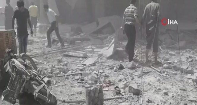 Esad rejimi İdlib’de pazar yerini bombaladı