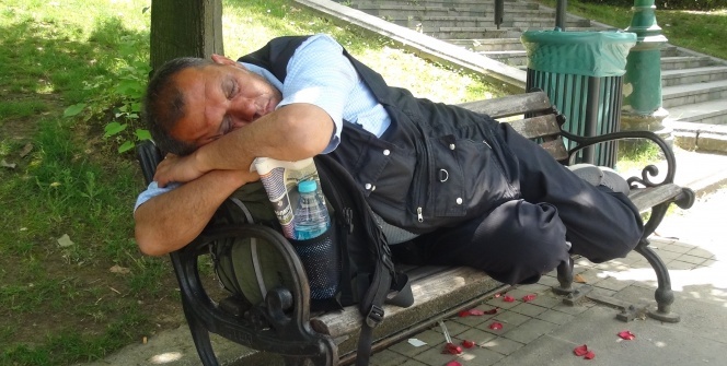 Taksim’den sıcak hava manzaraları