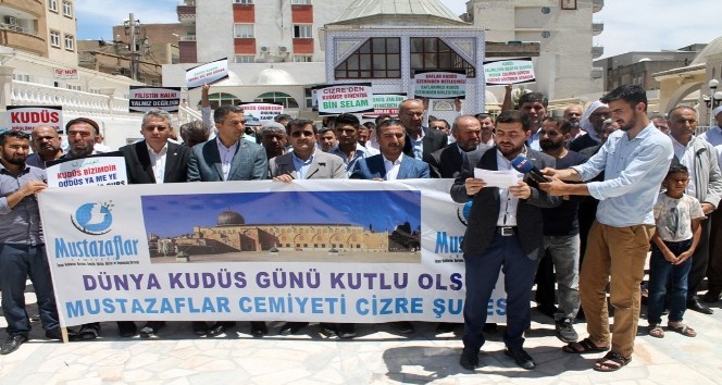 Cizre’de israilin Kudüs işgali kınandı