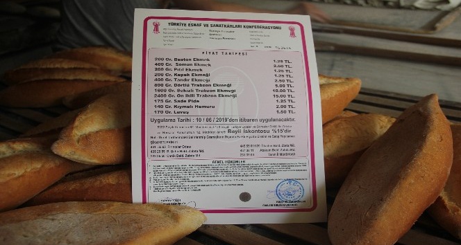 Samsun’da ekmeğe yüzde 25 zam