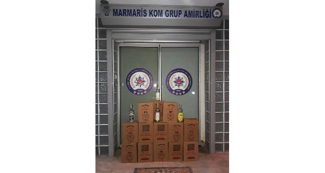 Marmaris’te 6 bin 980 şişe kaçak ve sahte alkol yakalandı
