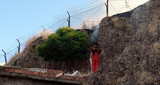 Diyarbakır’daki anız yangını vatandaş, asker ve itfaiye işbirliği ile söndürüldü