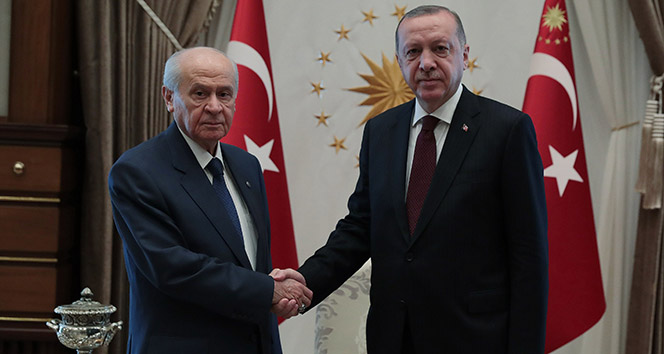 Cumhurbaşkanı Erdoğan&#039;ın Bahçeli ile görüşmesi sona erdi