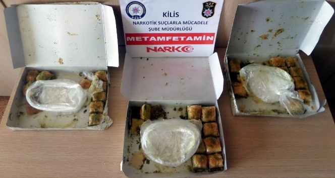 Baklava kutularında uyuşturucu