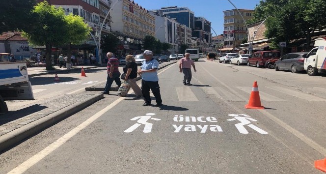 Tokat’ta yaya öncelikli trafik düzenlemesi
