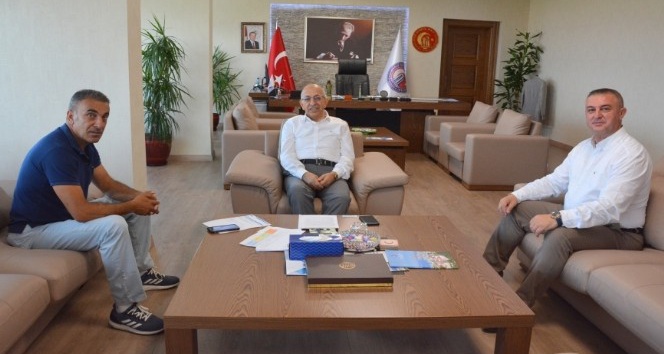 Geyikli Belediye Başkanı Oruçoğlu’dan Rektör Murat’a ziyaret