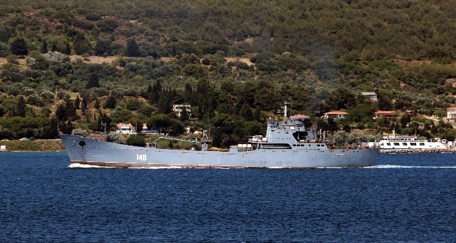 Boğazdan Rus Donanması’na ait ‘Orsk’ adlı gemi Akdeniz’e geçti