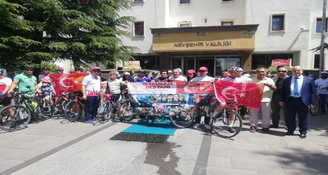 Nevşehir’de pedallar 15 Temmuz şehitler için döndü