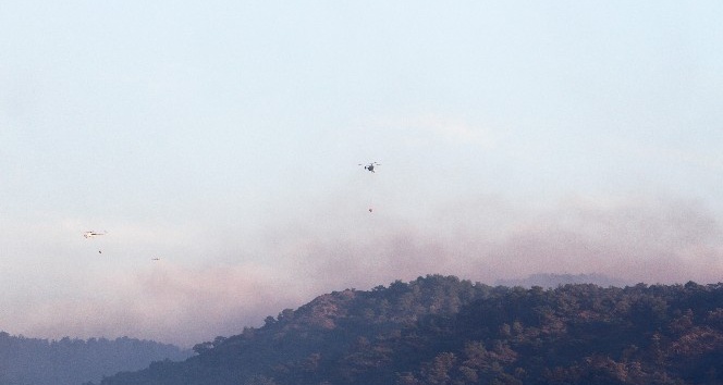 Bakan Pakdemirli Göcek’de 39 saattir müdahale edilen yangını denetledi